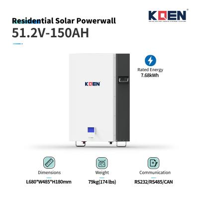 Suntra 7.5kWh 51.2V 150Ah LiFePO4 Powerwall Battery